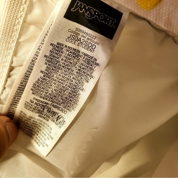 JanSport Daisy Mae Cool Student 17.5" Backpack Flower Gingham Laptop Pocket NEW - Picture 11 of 11